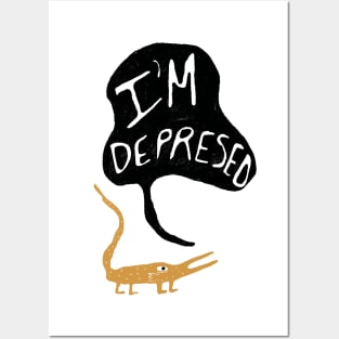 Depressed monster Posters and Art